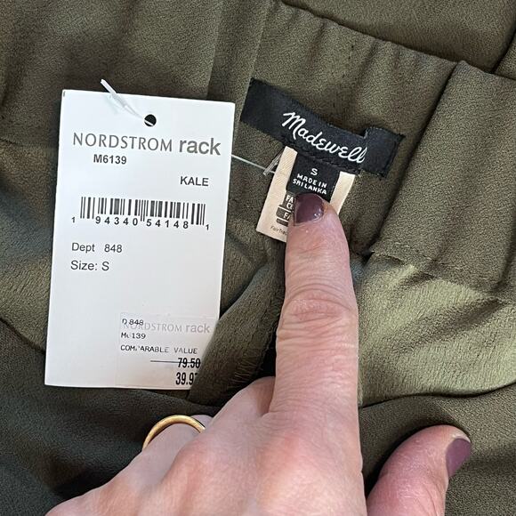 Madewell NWT Women's Huston Pull On Wide Leg Cropped Pants Size Small - Picture 7 of 8